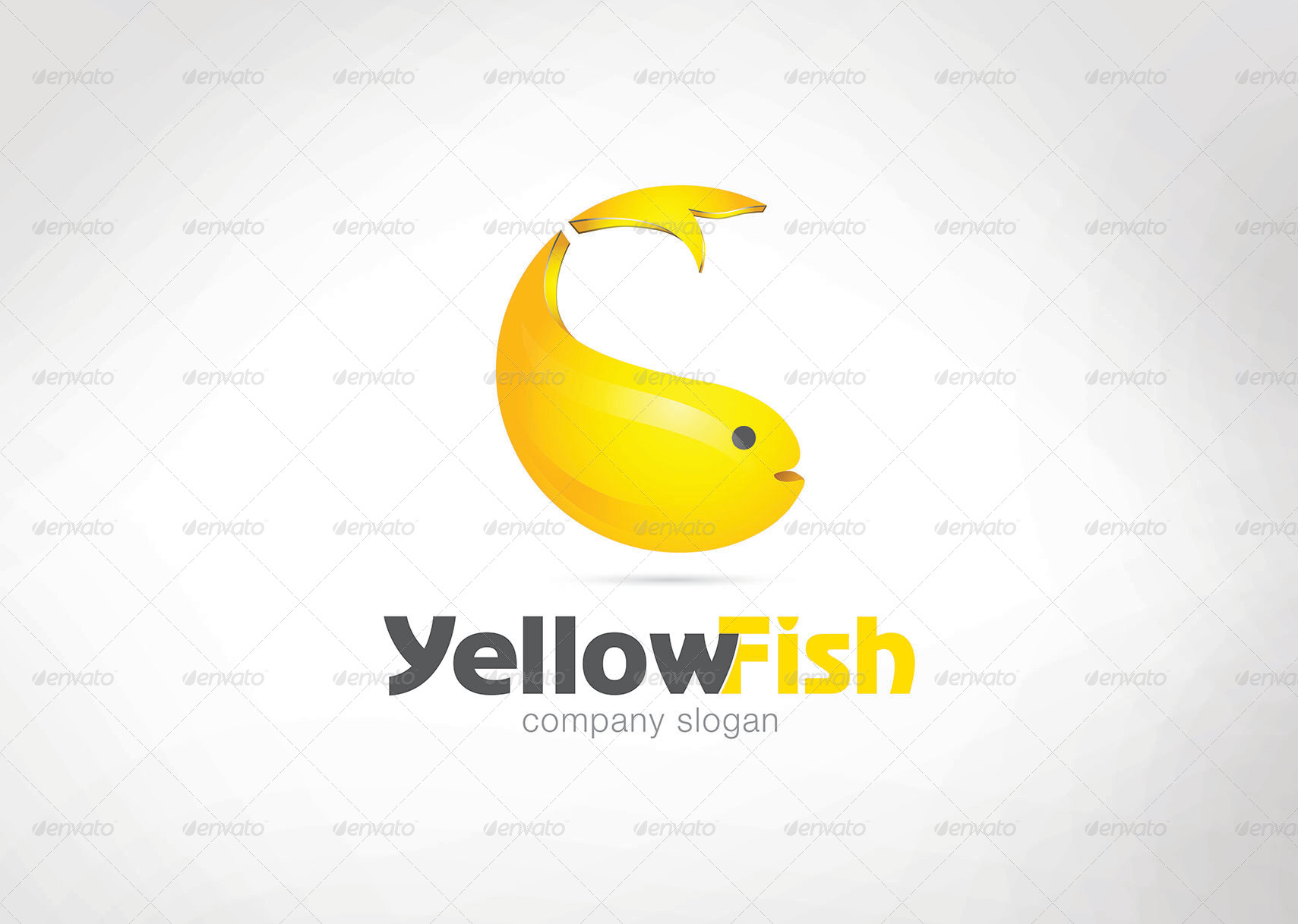 Yellow Fish Logo Template by CreativeW0rk GraphicRiver